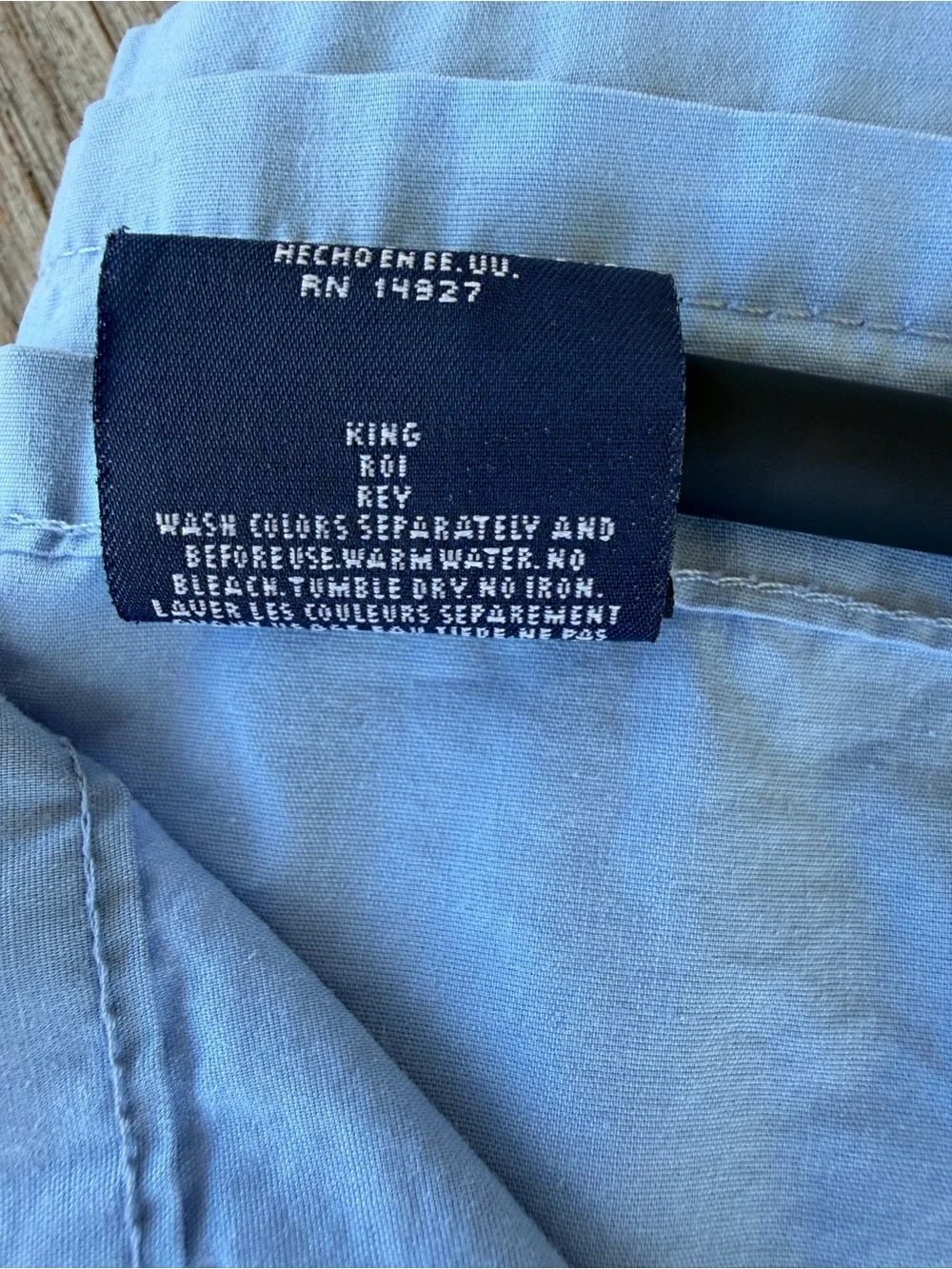 VTG Ralph Lauren Home The Polo Sheet Embroidered Pony King Flat Sheet Blue GUC